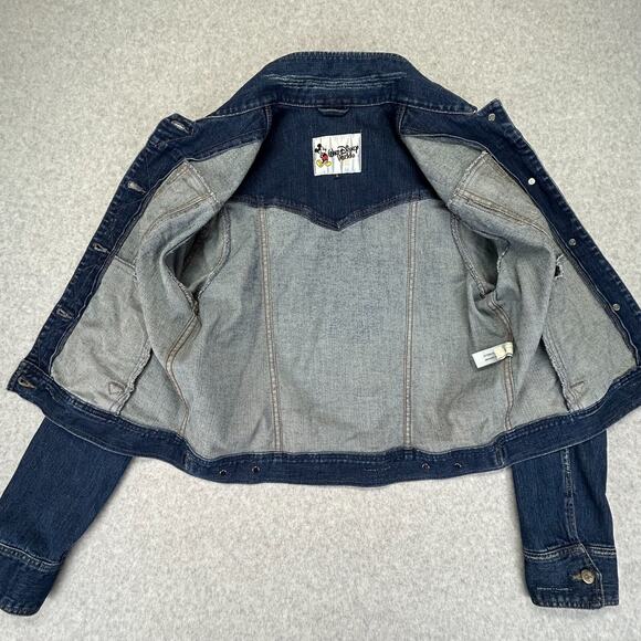 Disney World Denim Jacket Womens Large 50th Anniv Rhinestone Mickey Mouse Back - Picture 9 of 16